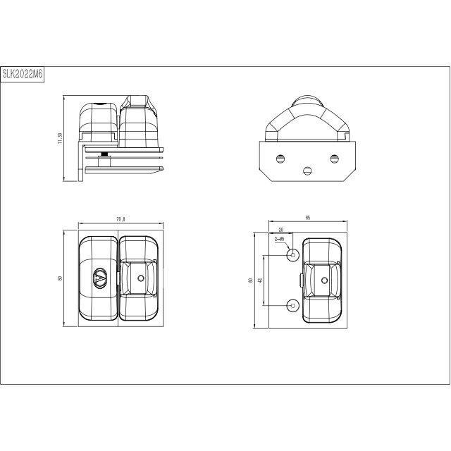 Glass To Wall Gate Latch With Key