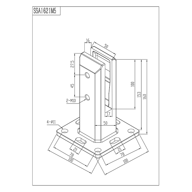 Adjustable Square Base Plated Spigot