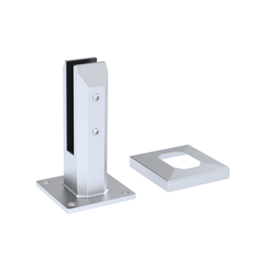 Adjustable Square Base Plated Stainless Steel Spigots For 15mm Glass