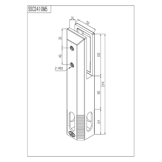 240mm High Square Core Drill Spigot