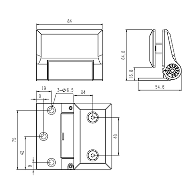 Glass To Wall Spring Hinge