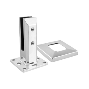 Square Base Plated Stainless Steel Spigots for 12-15mm Glass