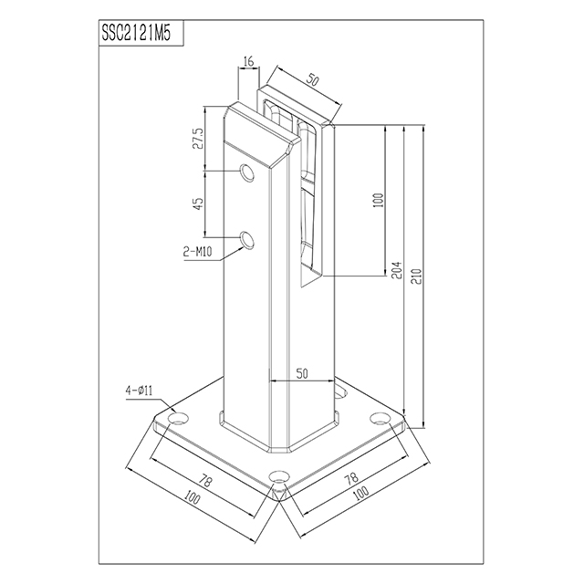 Square Base Plated Stainless steel Spigots