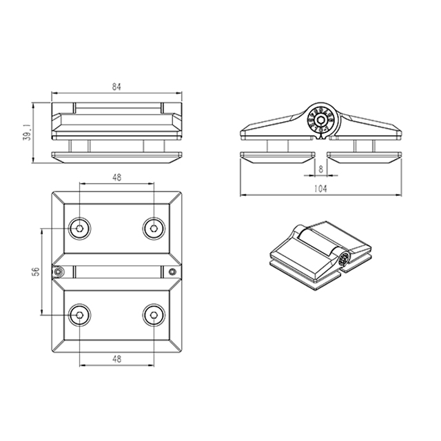 Glass To Glass Soft Close Hinge