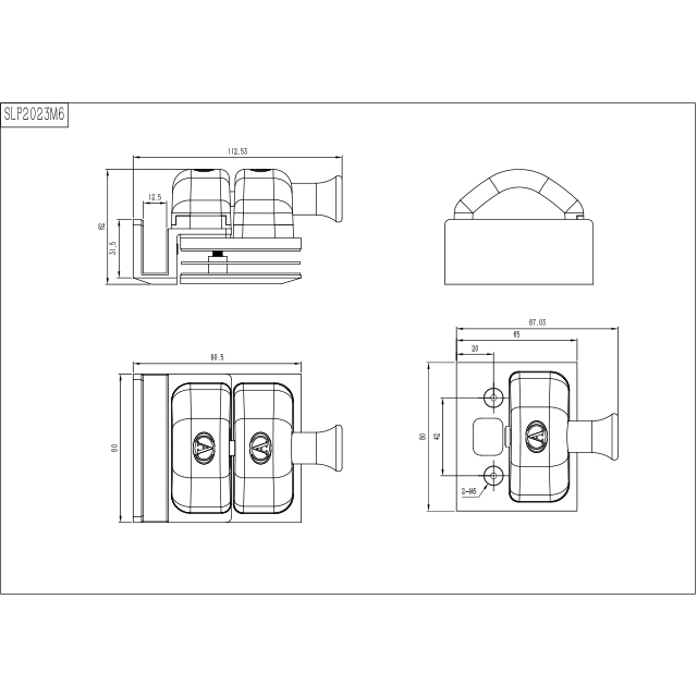 Glass To Glass 90° Gate Latch