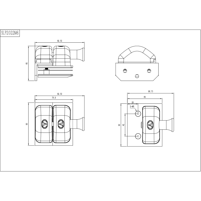 Glass To Wall Gate Latch