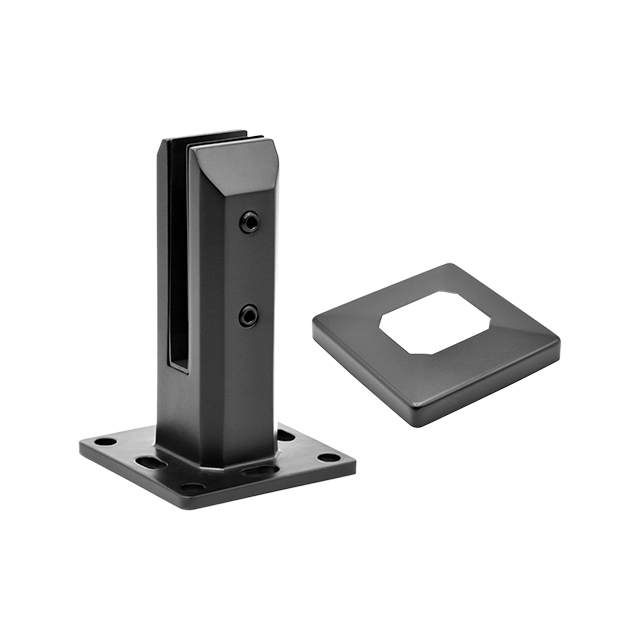 Square Base Plated Stainless Steel Spigots for 12-15mm Glass