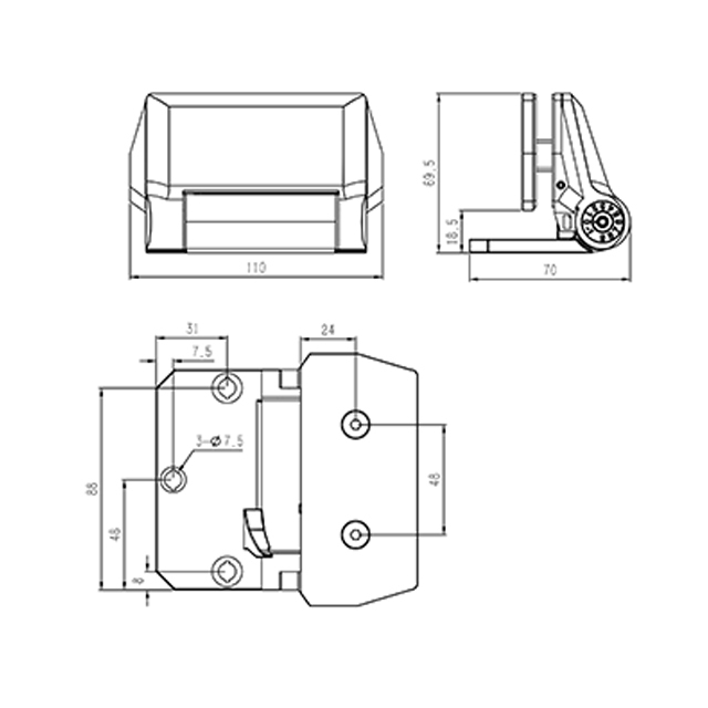 Glass To Wall Soft Close Hinge