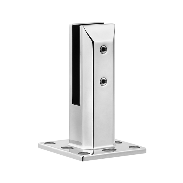 Adjustable Square Base Plated Spigot for 12mm Glass