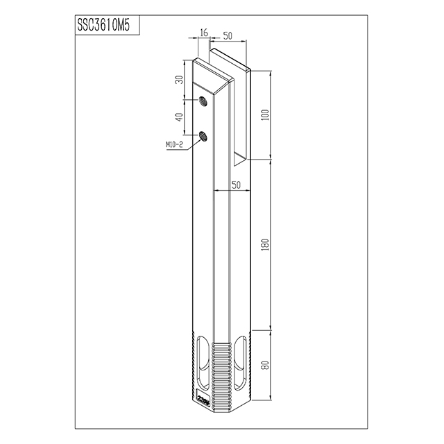 360mm High Square Core Drill Spigot