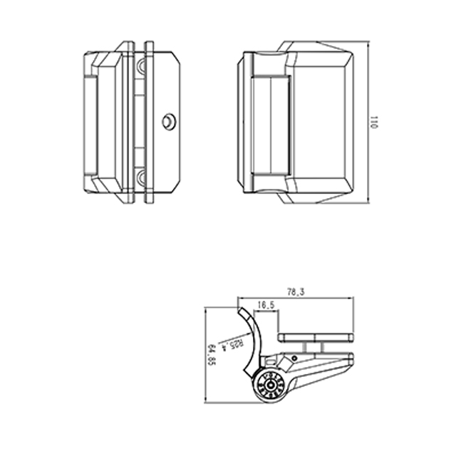 Glass To φ50.8 Round Soft Close Hinge