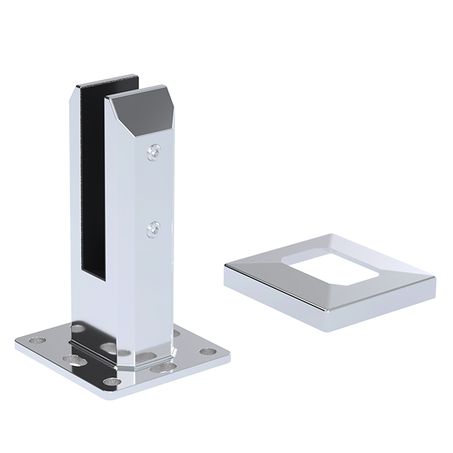 Square Base Plated Stainless Steel Spigots For 22.52mm Glass