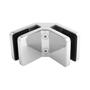 Heavy Duty Glass to Glass 90° Corner Round Clamp