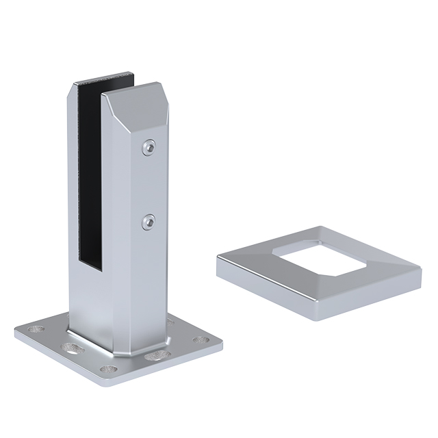 Square Base Plated Stainless Steel Spigots For 22.52mm Glass